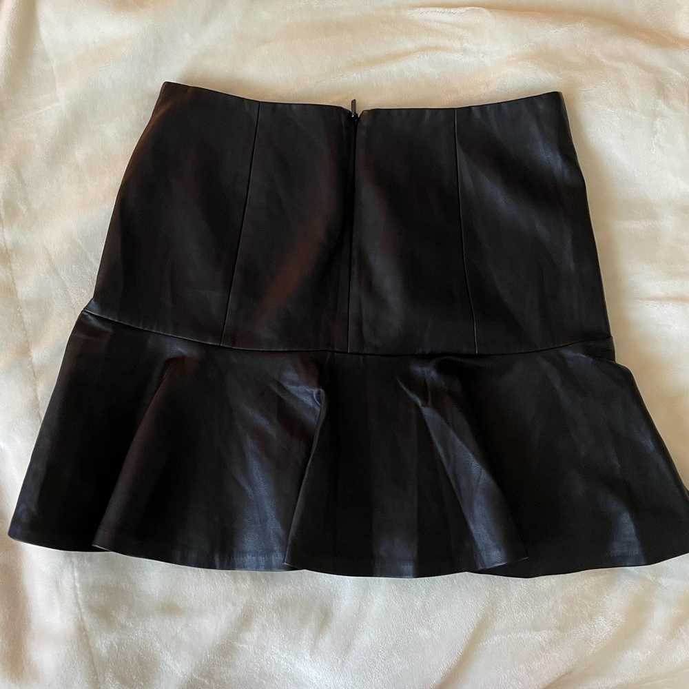 ARMANI EXCHANGE Black Faux Leather Skirt